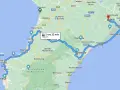 Mappa del percorso da Napoli a Reggio Calabria, con la **autostrada Napoli Reggio Calabria** evidenziata. Il viaggio dura 2 ore e 33 minuti per 154 km.