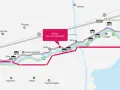 Mappa di un tour ville venete, con hotel Villa Gasparini, percorsi ciclabili e autostrade A4/A13.