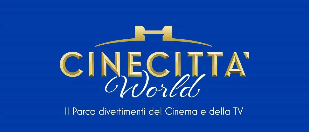 Logo di Cinecittà World, il parco divertimenti del cinema e della TV. Scopri come arrivare per un'avventura indimenticabile!