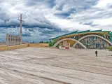 Piazza antistante il Santuario di San Pio, ideale per parcheggiare la macchina e andare da Padre Pio.