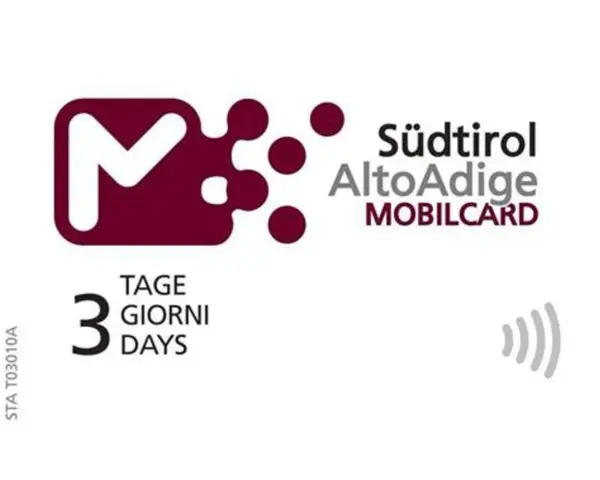 La Südtirol AltoAdige MOBILCARD, valida 3 giorni, è la tua chiave per esplorare l'Alto Adige con facilità.