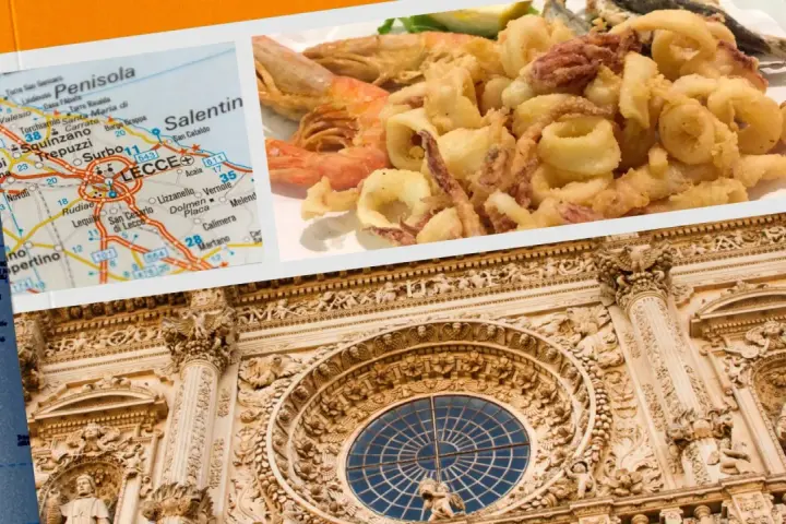 Mappa di Lecce, frittura di pesce e architettura barocca: scopri dove mangiare a Lecce per un'esperienza indimenticabile.