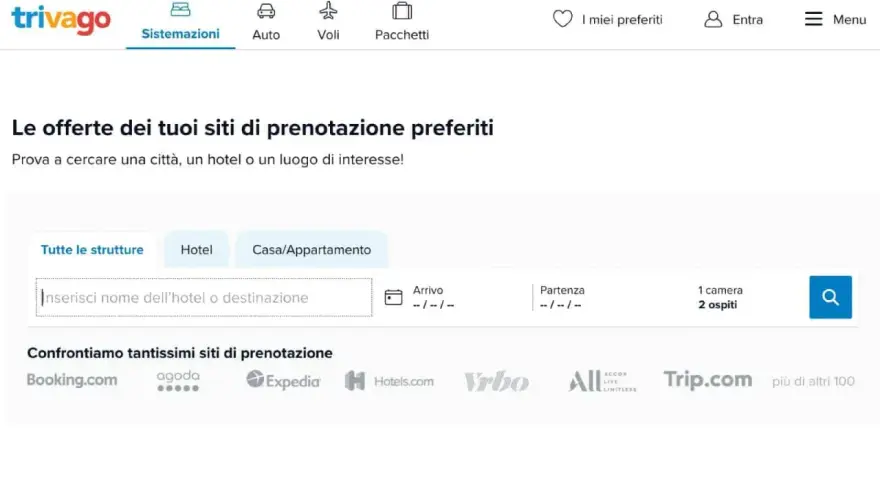 Scopri come funziona Trivago: cerca hotel, inserisci destinazione e date per trovare le migliori offerte.