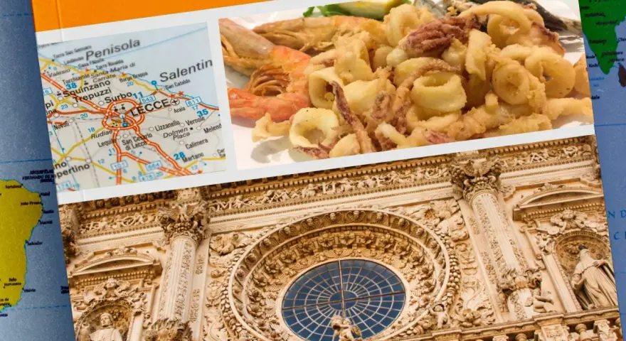 Mappa di Lecce, frittura di pesce e architettura barocca: scopri dove mangiare a Lecce per un'esperienza indimenticabile.