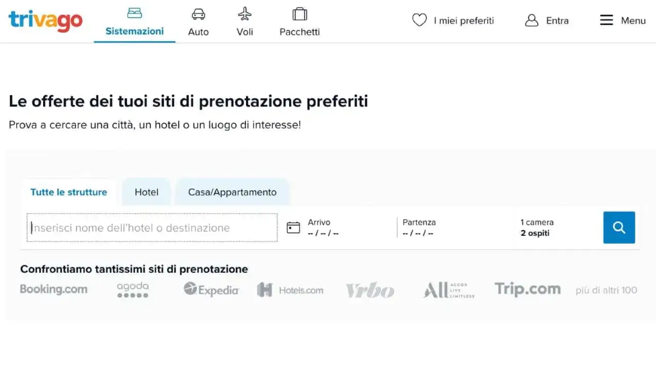 Scopri come funziona Trivago: cerca hotel, inserisci destinazione e date per trovare le migliori offerte.